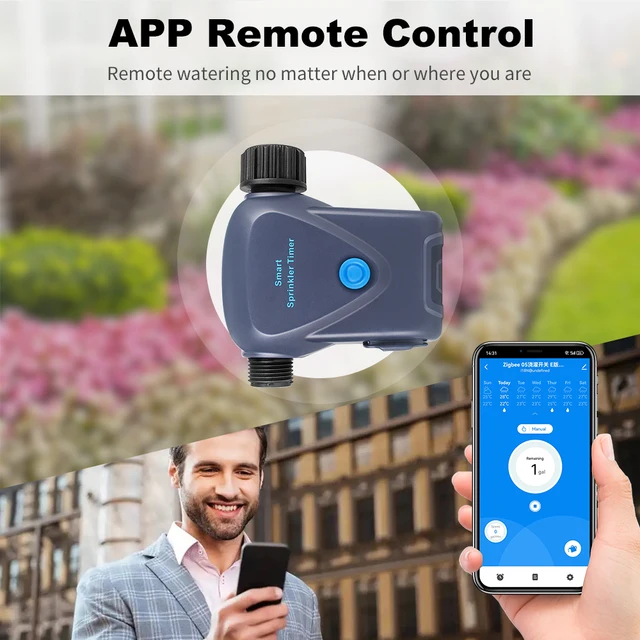 Tuya Zigbee3.0 Smart Automatic Water Timer Garden Irrigation Machine Intelligent Sprinkler Save Water&Time for Google Home Alexa 3