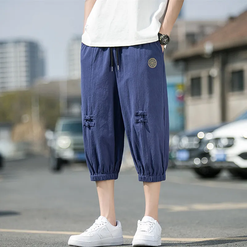 2023 Summer Calf length Men's Pants Harajuku Sweatpants Streetwear