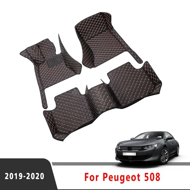 

Автомобильные напольные коврики LHD для Peugeot 508, 2023, 2022, 2021, 2020, 508L, детали для интерьера, водонепроницаемые автомобильные аксессуары, накладки на ножки