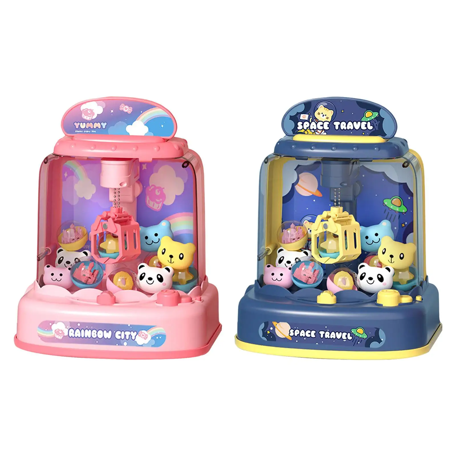 

Claw Machine with Light Cartoon Adjustable Claw Game Electronic Small Toys for Best Gift Toy for Kids Gift Toy Adults Kids Boys