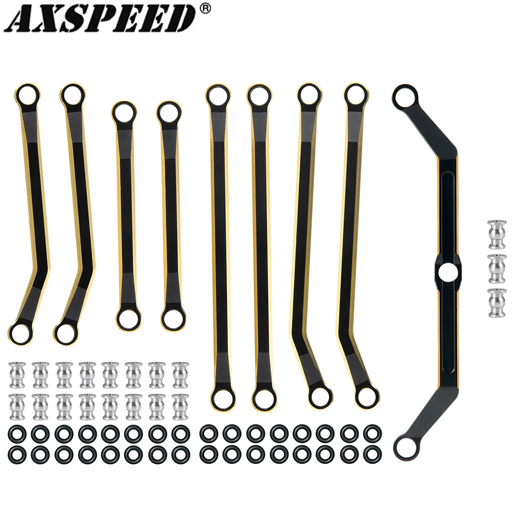 Axspeed Brass High Clearance Chassis Linkage Sterzo Aggiunge Peso Per 1/18 Trx4M Bronco Defender Upgrade Parts