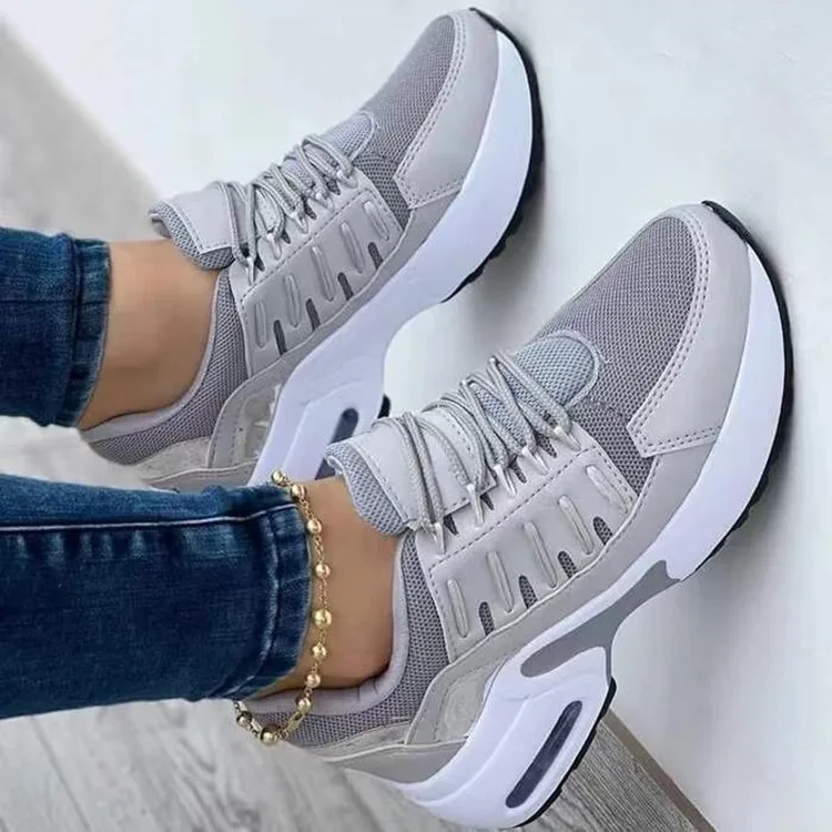 

Wedge Platform Sneakers Zapatillas Mujer New Fashion Casual Sports Shoes Women Lace-up Mesh Breathable Women's Running Shoes 50