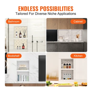 VEVOR Shower Niche Ready for Tile Shelf Organizer  Corners Niche Recessed Sealed Protection  Soap Storage for Shower Bathroom 6