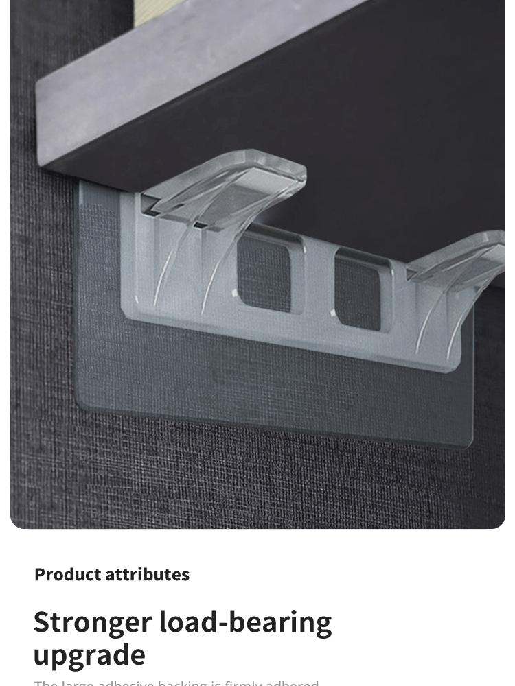 Description Picture 5 of item6/12pcs Wardrobe Divider Brackets Non-Marking Sticky Kitchen Cabinet Divider Brackets Anti-Side Slip Layer Support Brackets