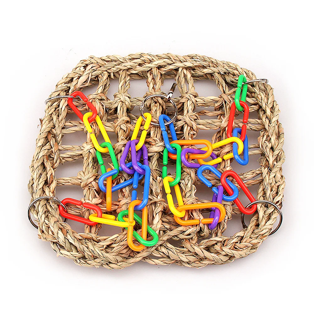 Colorful Swing Parrot Toy Bird Swing Parrot Stand Hanging Cage Rope Ring Stand Climb Toy Bird Supplies Birds Accessoires