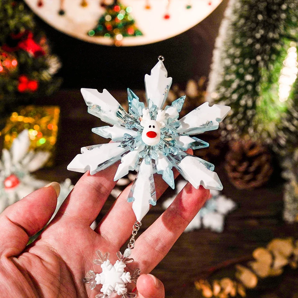 3 Moules En Silicone Noël Étoile, Sapin, Flocon - Pour Résine, Savon, Bougie - DIY Déco Maison