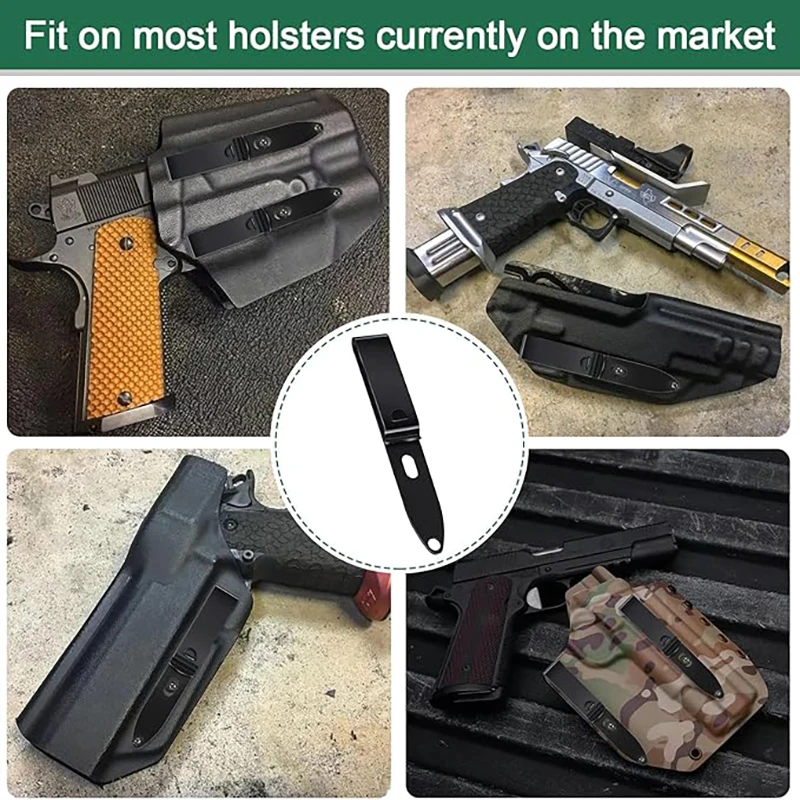 Stainless steel Holster Clip Set Gun Holster Adapter Mounting Hardware Kit Tactical Molle Grip Hooks Hunting Belt Accessories 3