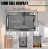 Kitchen Sink Feiyu Waterfall Sink 304 Stainless Steel Black Sink with Cup Washer And Knife Holder Kitchen Household Washbasin 6