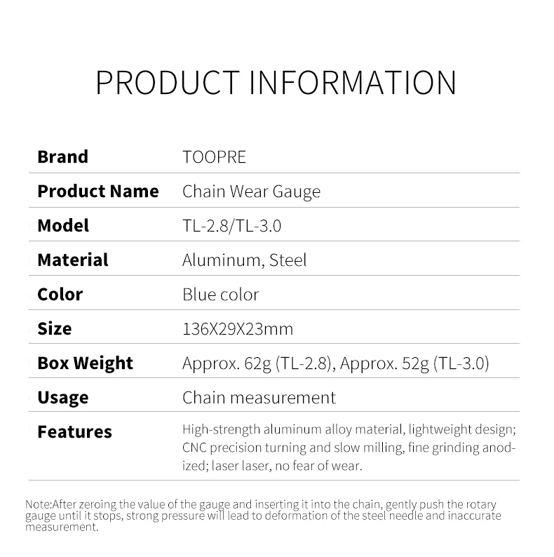 TOOPRE Bicycle Chain Wear Measuring Device - Detail 2