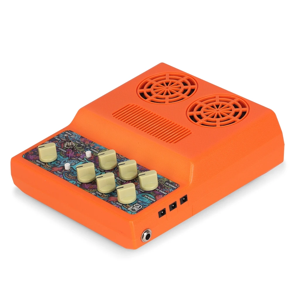 Caline Lorcan CA-100G Guitar Mini AMP Built-in Battery Electric Amplifier Speaker Distortion Delay Effect Power Supply