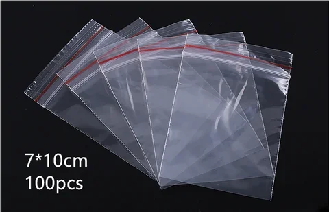 

100pcs High Quality Small Jewelry Packing Clear Food Storage Package Plastic Zip Lock Ziplock Bags Thick Reclosable Poly Zip Bag