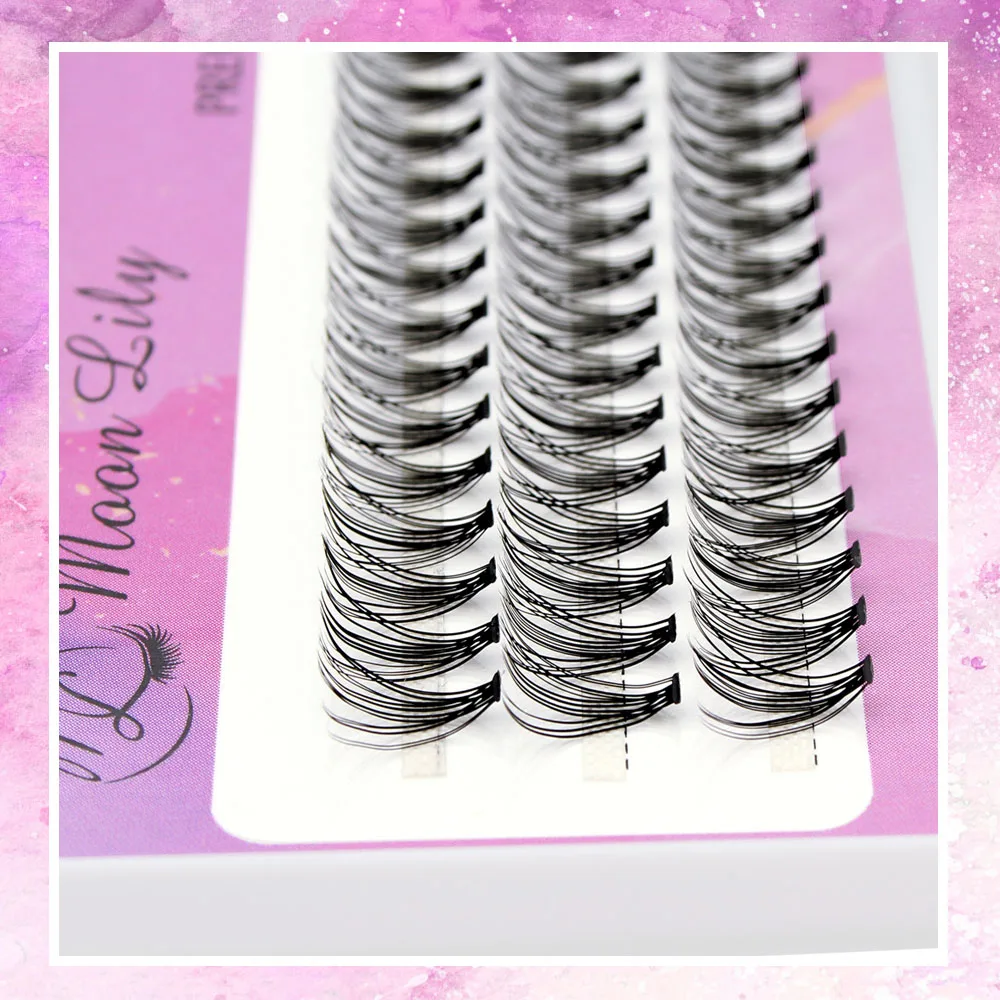Eyelash Extension Eyelash Extensions Eyelash Extension Lashes Fake Eyelashes False Eyelashes Moonlily 20D/30D Individual Cluster Eyelash Extension Natural Long Black 3D Volume Effect Faux Lashes Bunche Makeup Cilias