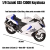 1/9 Suzuki Hayabusa GSX-1300R Toy Motorcycle Racing Model Diecast Miniature Large Size Lightable Collection Gift Boy Children 2