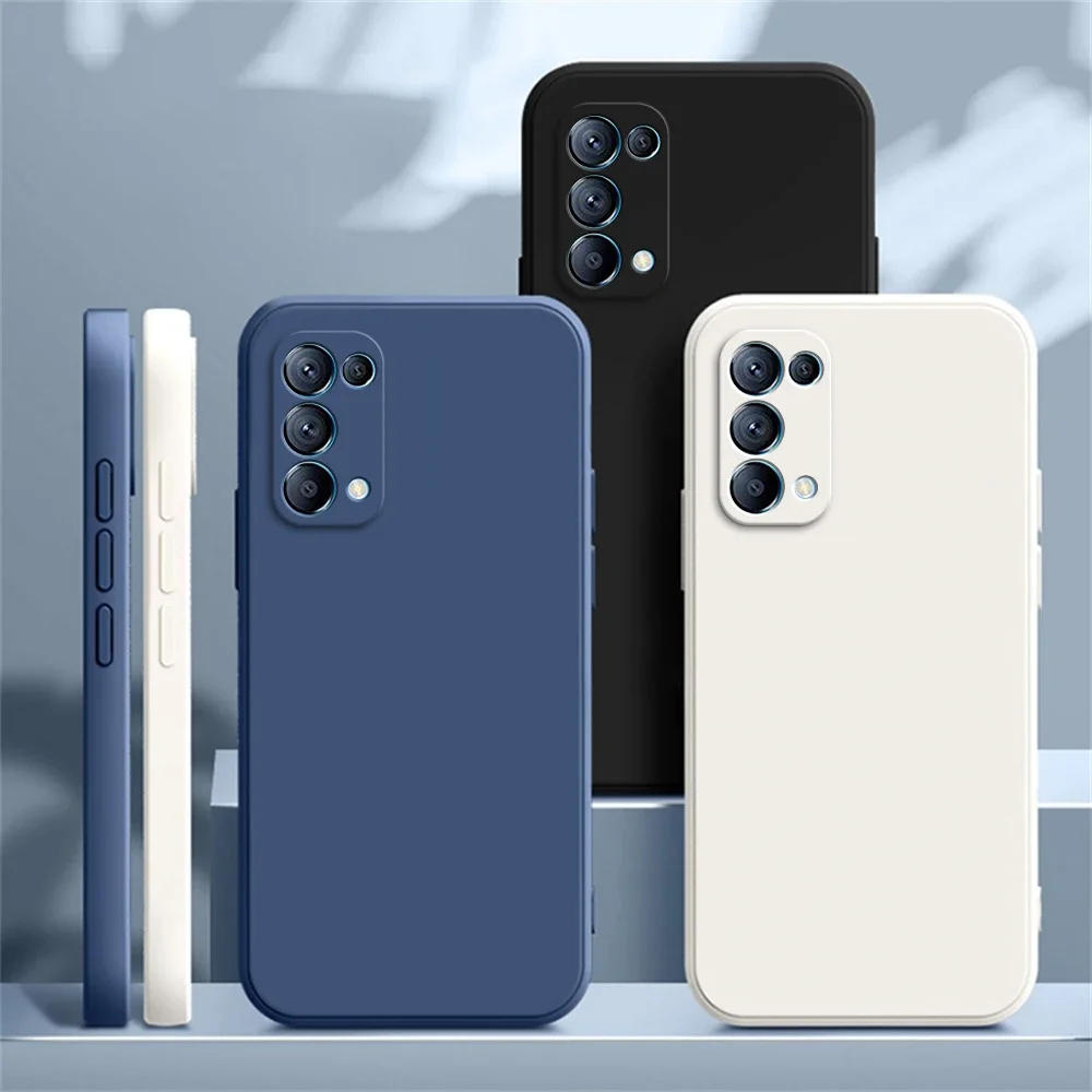 Luxurious Liquid Silicone Pure Color Back Cover - Straight Edge Phone Case