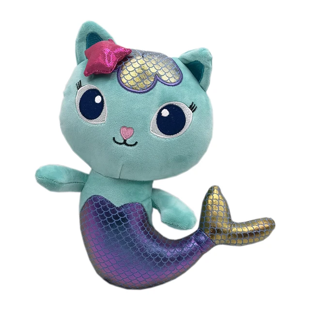 25cm Gabby Dollhouse Peluche Mercat Cartoon Peluches Sirène Chat Peluche  Poupées 35