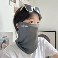 Summer UV Protection Sunscreen Mask Face Scarf Cycling Sunscreen Ice Silk Mask Face Cover Neck Wrap Cover Breathe Traceless Thin - Image 2