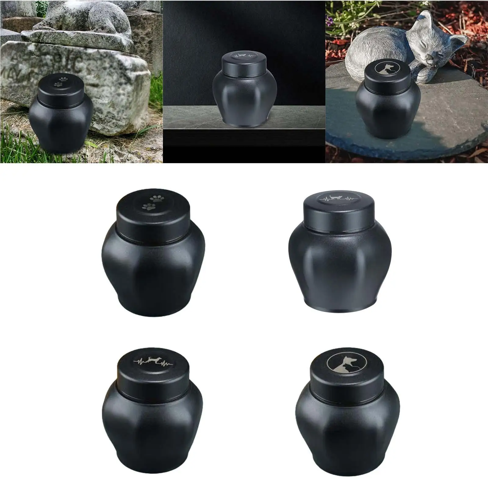 Cremation Urn Stainless Steel Storage Container Cat Ash Holder Keepsake Urn for Puppy Bunny Rabbit Dogs Cats Kitten