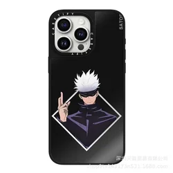 Jujutsu Kaisen Themed Durable Mirror Phone Case - Anti - Fall Collection & Perfect Birthday Gift for iPhone 14 (N)
