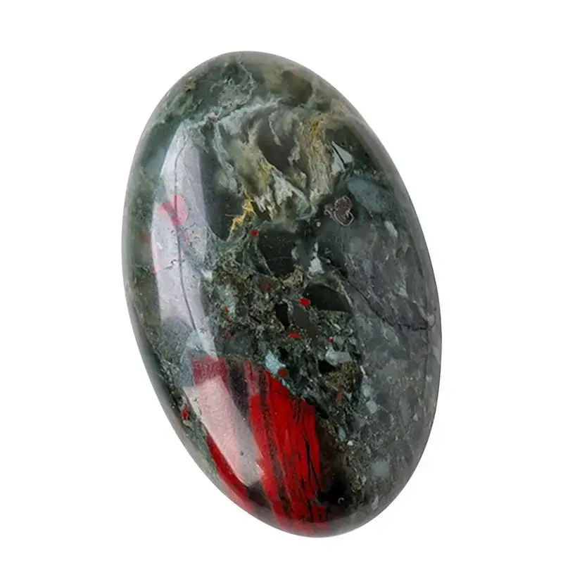 

Bloodstone Crystals Oval Red Palm Massage Stone Natural Gems Africa Blood Palm Stone Healing Pocket Crystals Energy Stone