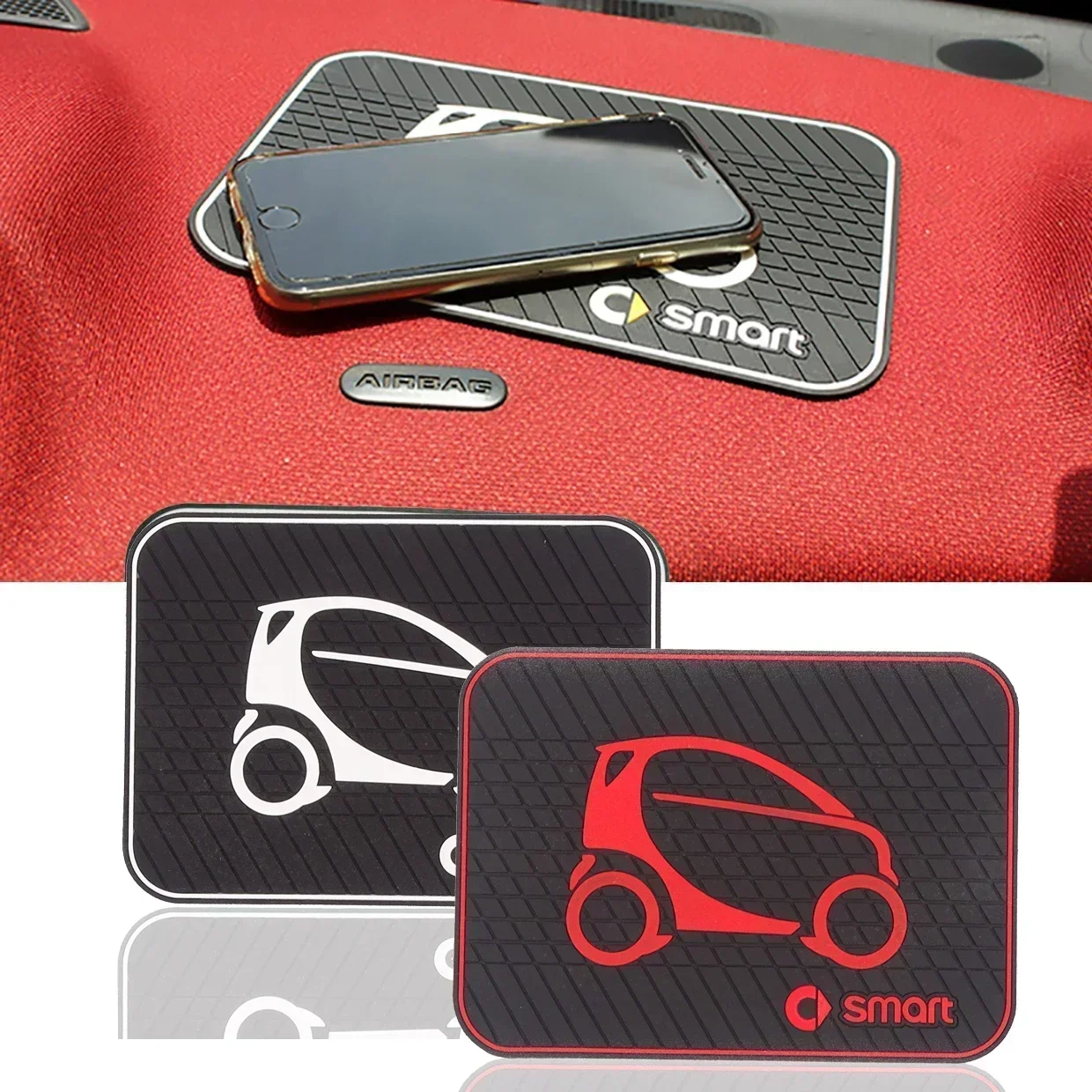 Auto interior dashboard phone fixed Silicone non-slip mat Center console Storage Pads for smart 450 451 453 forfour fortwo car dashboard mat non slip dash mat car non slip mat silicone anti skid pad silicone anti slip pad non slip mat