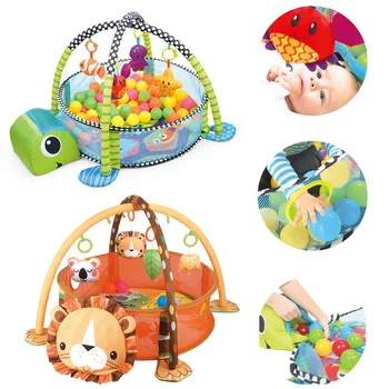 Coperta strisciante per telaio fitness per bambini Tappetino strisciante per recinzione multifunzionale con libro di stoffa Tappeto per neonati Giocattoli per l'illuminazione Tappetino da gioco