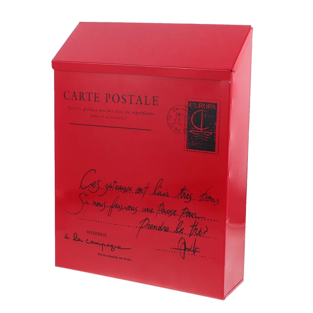 Adományozó Doboz Zár Dekoratív Levelek Panasza Piros Postafiók Iroda Üzleti Csomag Csepp Slot Vintage - Image 3