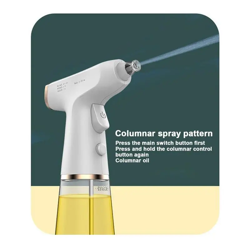 Electric Oil Sprayer Kitchen Utensils Oil Sprayer USB Charging BBQ Novelty Accessories Dispenser Glass Bottle Olive