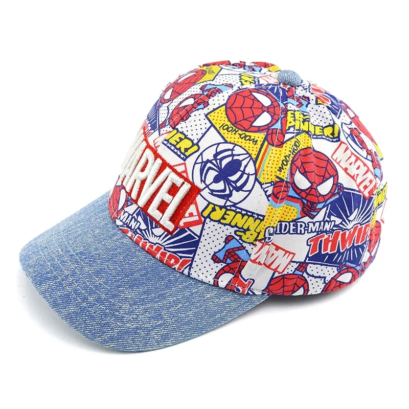 MINISO Disney Anime Spiderman Children Hat Mickey Mouse Baseball Cap Marvel Baby Girls Boys Hip Hop Cartoon Hat Kids Sun Hats 6