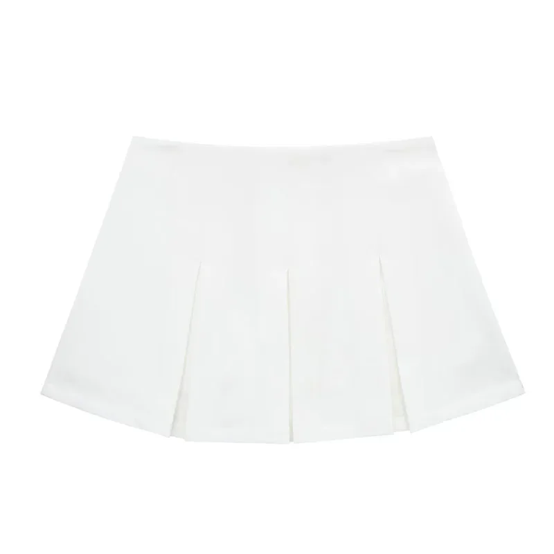 2025 New High Waisted Pleated Skirt Women Fashion Streetwear Side Zipper Mini Skirts Woman Casual All-Match Basic A-Line Skirts 6