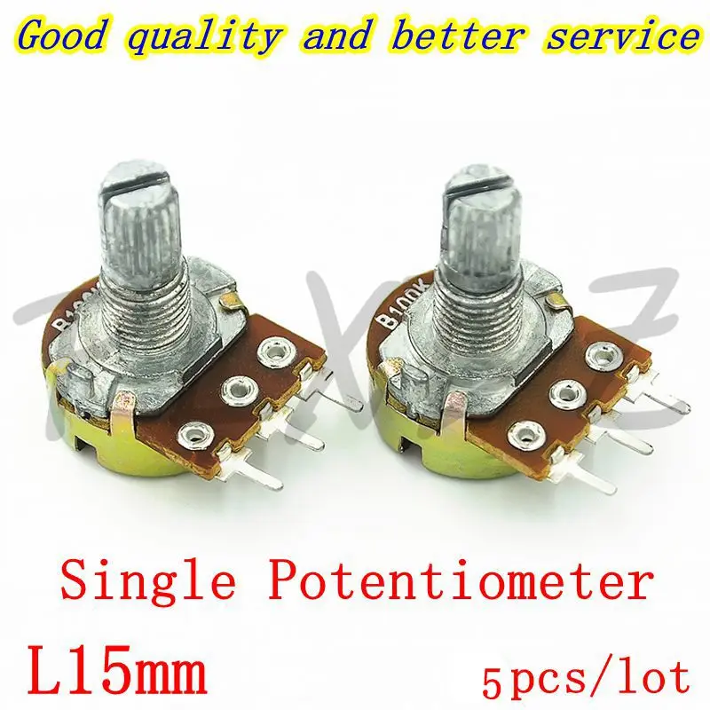 5PCS WH148 Potentiometer 3pin B 1K 2K 5K 10K 20K 50K 100K 250K 500K 1M ...