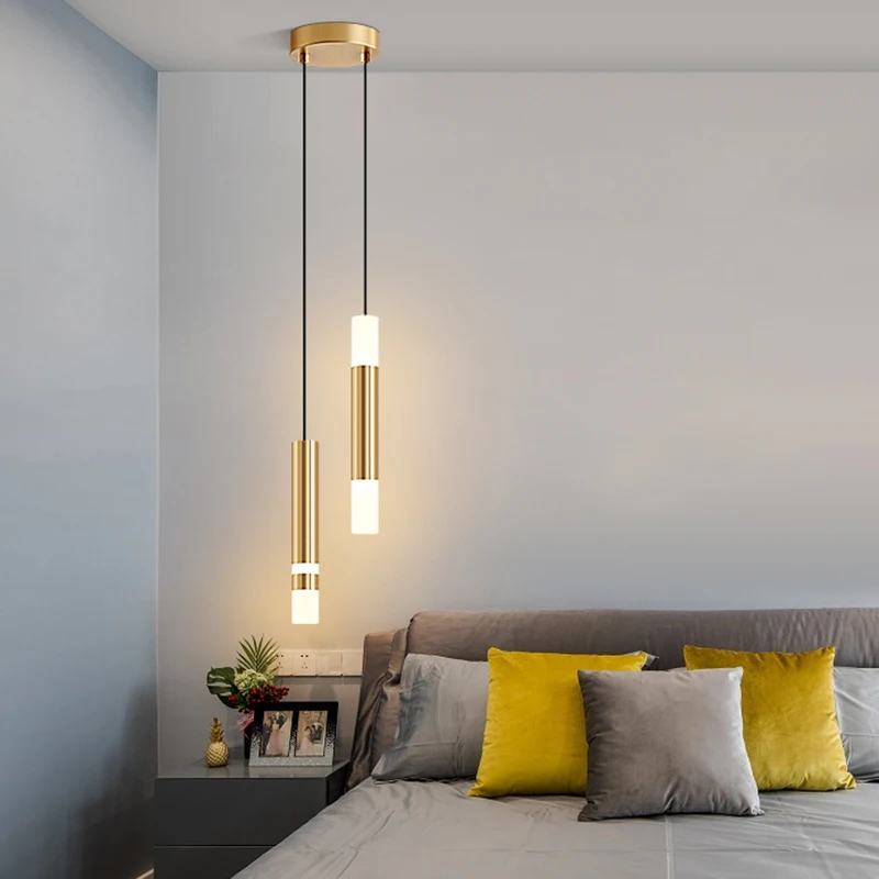 Modern-Art-Gold-Pendant-Lamp-for-Bedroom-Bedside-Lighting-AC-220V-Long ...