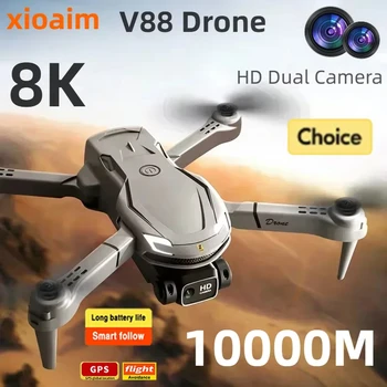 2026 Nuovo V88 Drone 8K 5G Professionale HD Doppia Fotocamera Fotografia Aerea Aerei di Controllo Remoto Quadcopter Giocattoli 15000M 2025
