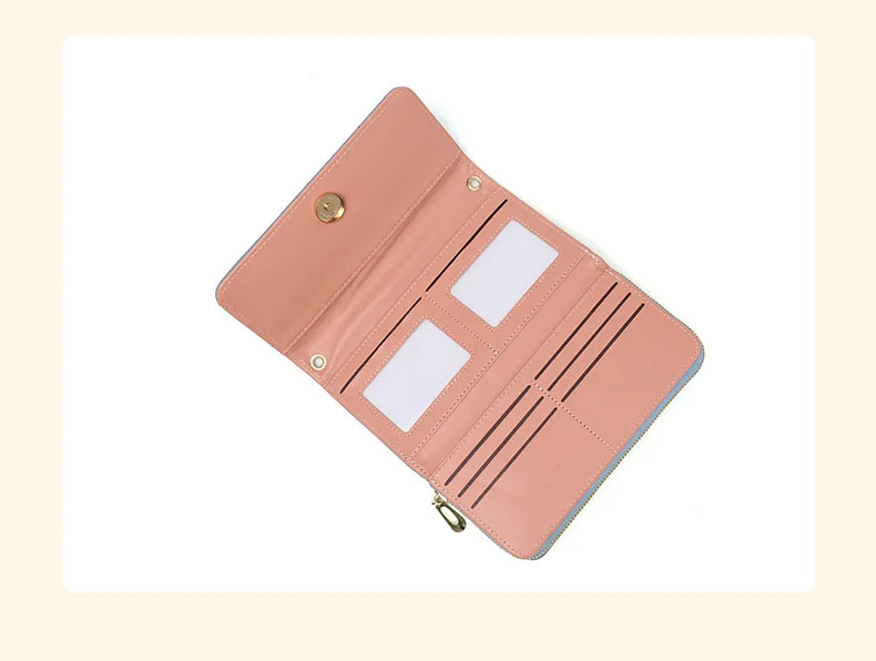 2023 New Women's Wallet Fashion High Quality Crossbody Zero Wallet Solid Color Versatile Multifunctional Card Zipper Wallet