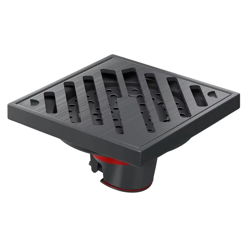 Anti odor floor drain with stainless steel wire drawing technology for bathrooms and balconies large drainage capacity