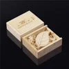 1PCS Free Engraving Unfinished Wooden Walnut Maple Box Jewelry Wood USB Box Storage Keepsake Craft Personalization Wedding Case 6