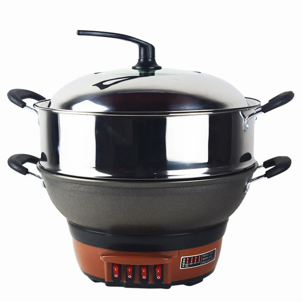 32cm Household Electric Steaming Cooker Stainless Steel Multi Cooker 2 Layers Electric Steamer Stewed Egg Custard