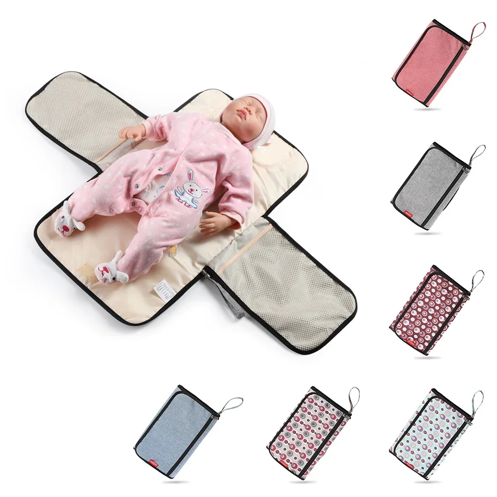 Waterproof Diaper Changing Mat Travel Multifunction Portable Baby Diaper Cover Pad Clean Hand Folding Bag Soft Flexible T