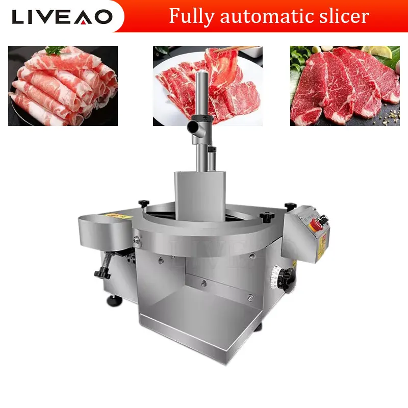 

Stainless Steel Cold Cut Meat Cutting Machine Commercial Electric Vertical Automatic Slicing Slice Slicer Machine For Meat