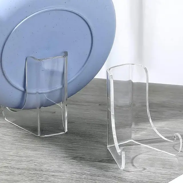 Clear Easel Stand For Display 2X Transparent Decorative Stable Frame Holder Deep Support Ledges Stand Picture Drawing Display 4