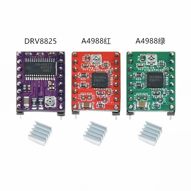 1-5개/몫 A4988 DRV8825 방열판이 있는 스테퍼 모터 드라이버 3D 프린터 부품