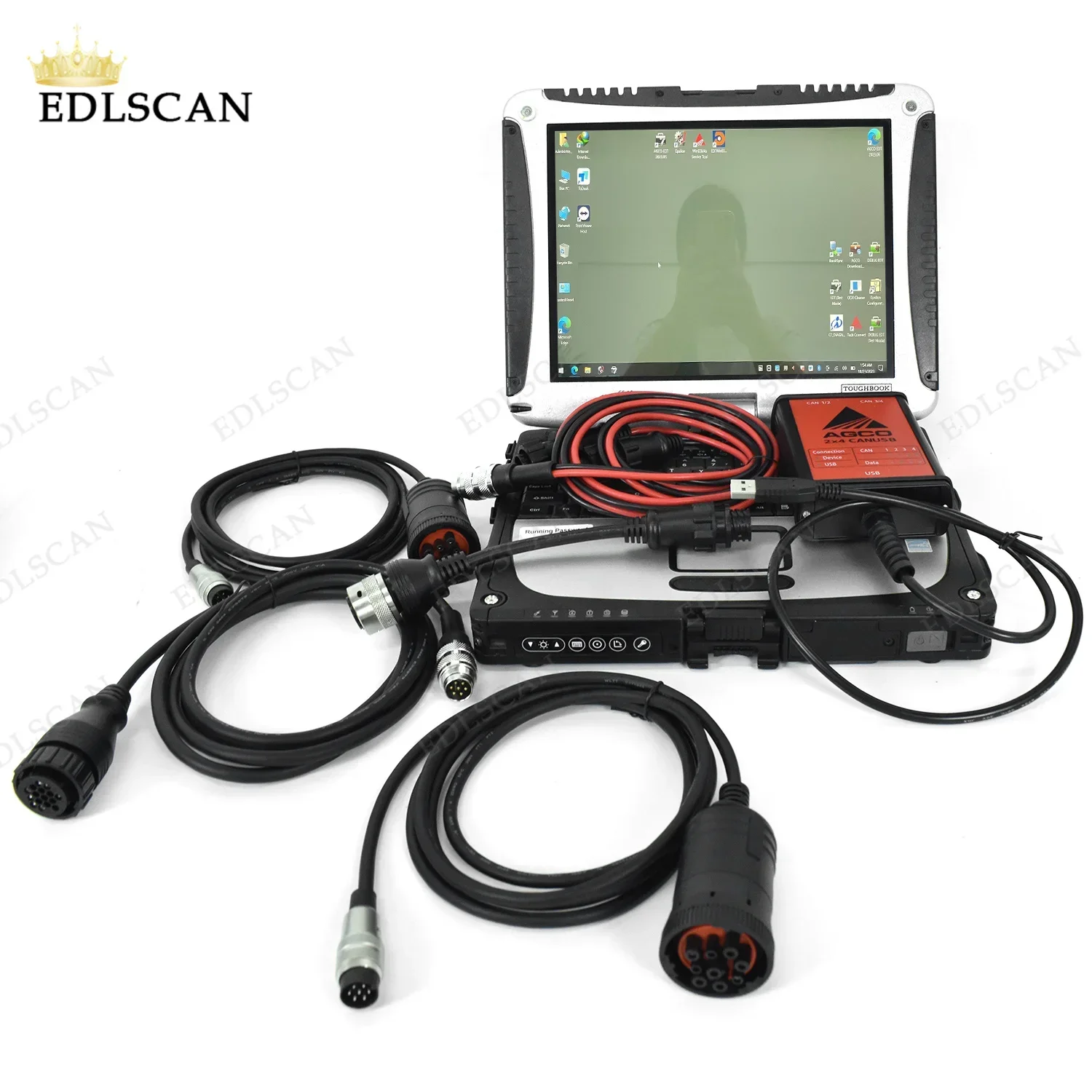 

Interface Electronic Diagnostic Tool use for AGCO CANUSB EDT Heavy Duty Agricultural Diagnosis Scanner+CF19 Laptop