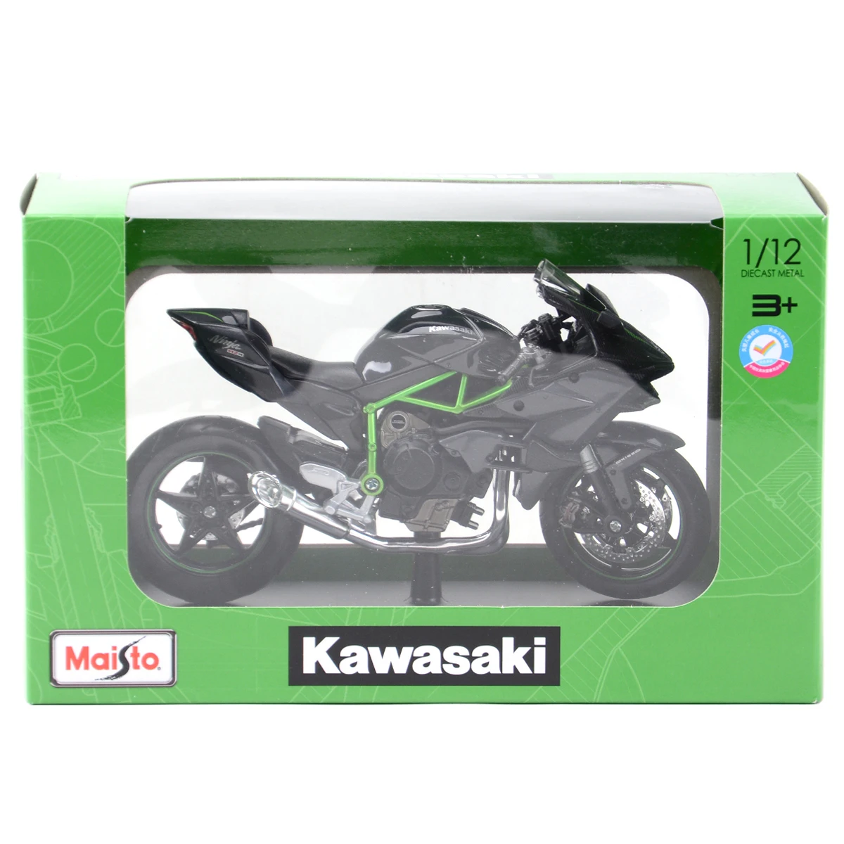 Maisto 1:12 Kawasaki Ninja H2 R With Stand Die Cast Vehicles Collectible Hobbies Motorcycle Model Toys