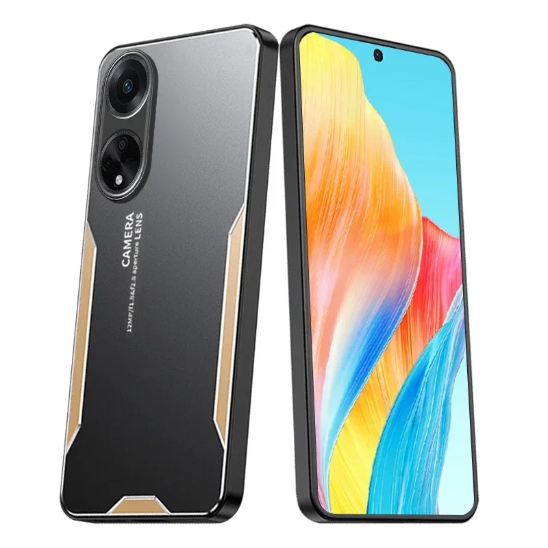 Luxury Aluminum Alloy and TPU Soft Edge Back Cover – Premium Protective Case