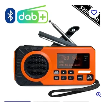 Crank Emergency DAB+/FM Solar Radio with 5000mAh Power Bank 1