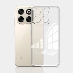 Clear Soft Silicone Shockproof Phone Case - Transparent Protective Bumper Cover for ZTE Nubia V60 (Clear)