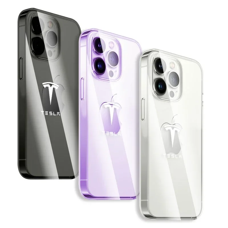 For Tesla model 3 model X Y style Roadster Fashion Clear Cover Phone Case For iPhone 13 Pro 13 Mini 11 12 Max Xr X Xs 7 8 Plus 3