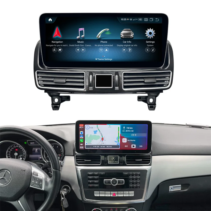 Upgrade Android 13 Screen 12.3 Inch 64G/128G Car Radio For Mercedes Benz GL ML W166 X166 GL350 GL63 Carplay Gps Navigation