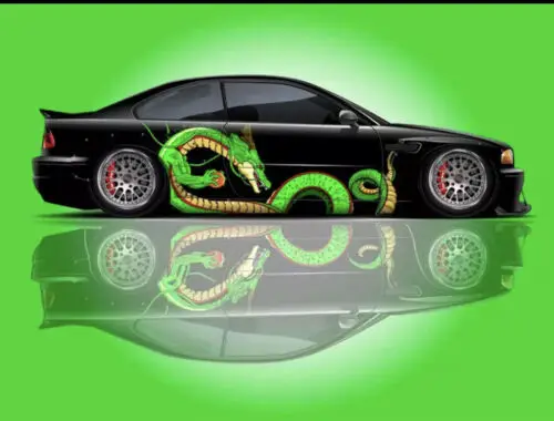 

Custom Livery Racing Side Wrap Car Decal JDM DRAGON BOTH SIDES OF CAR (180CM)