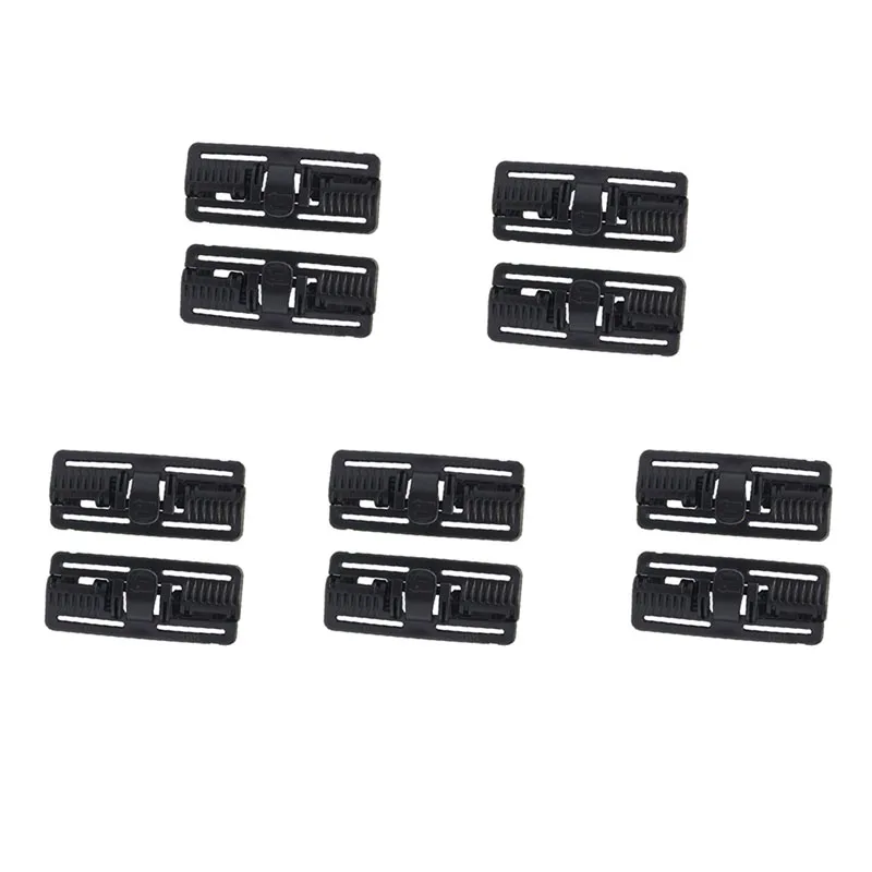 

5 Pairs Tactical Vest Waist Shoulder Quick Release Buckle Slider Molle Strip Module Quick Disassembly Fixture Kit Accessories