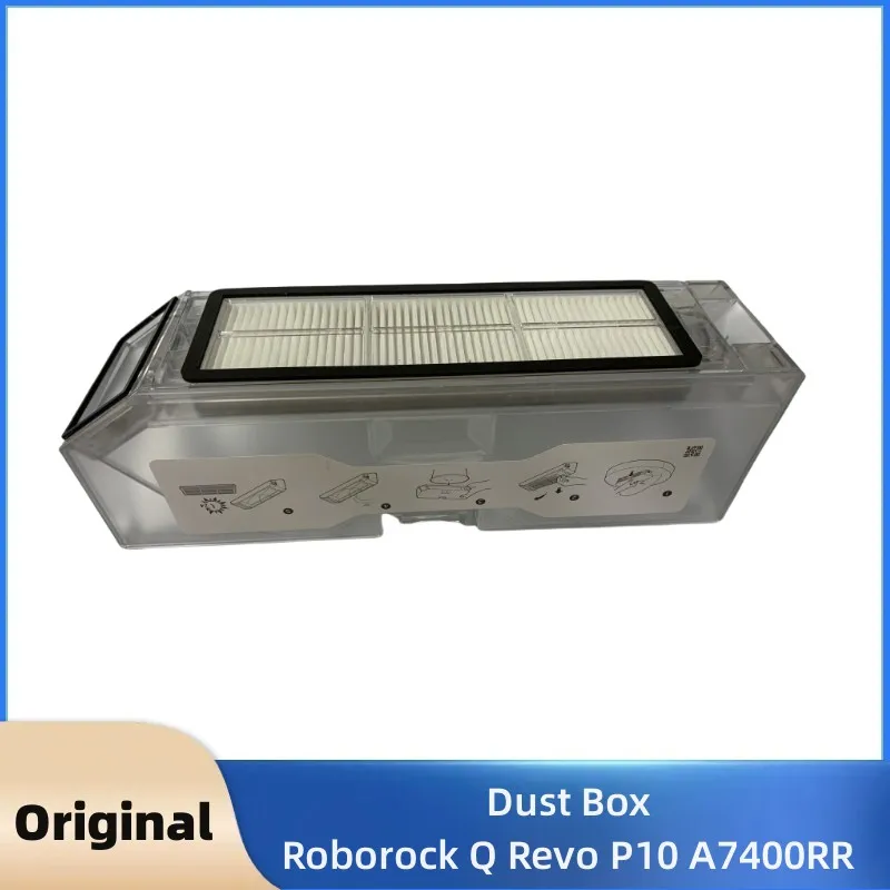 

For Roborock Q Revo P10 A7400RR Dust Box Replacement Parts Robot Vacuum Cleaner Dustbin Box with Washable Filter Accessroies